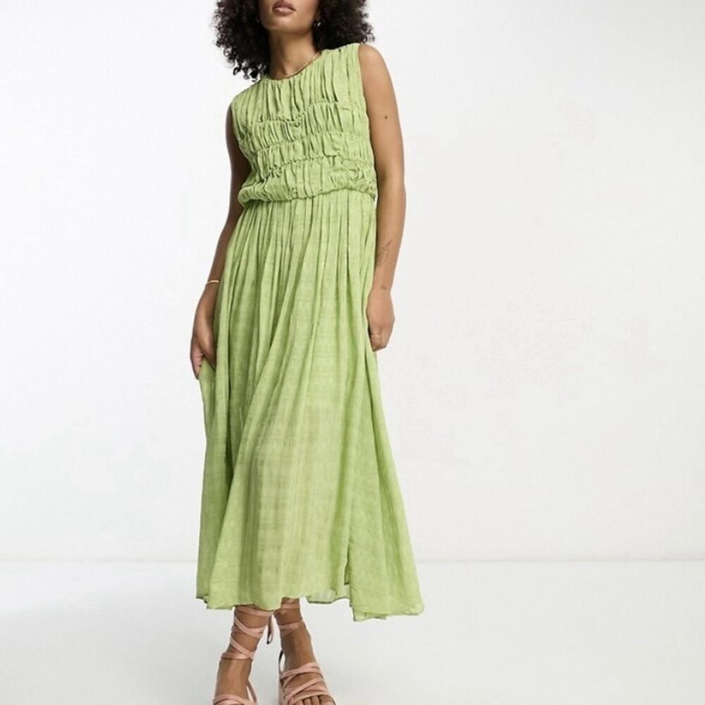 ASOS Light Green Sleeveless Midi Dress